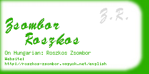 zsombor roszkos business card